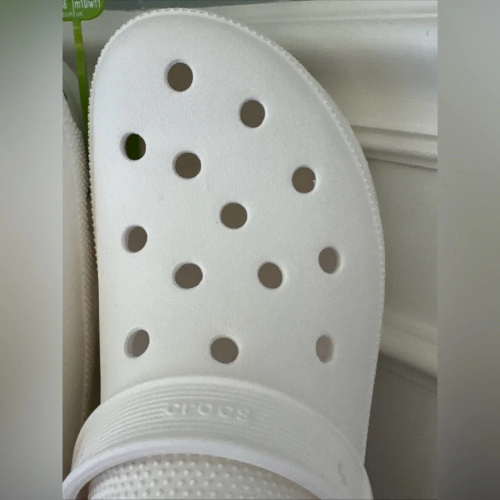 Mens Crocs Classic Crush Clog All White Size 11 Platform NWT - Picture 4 of 14